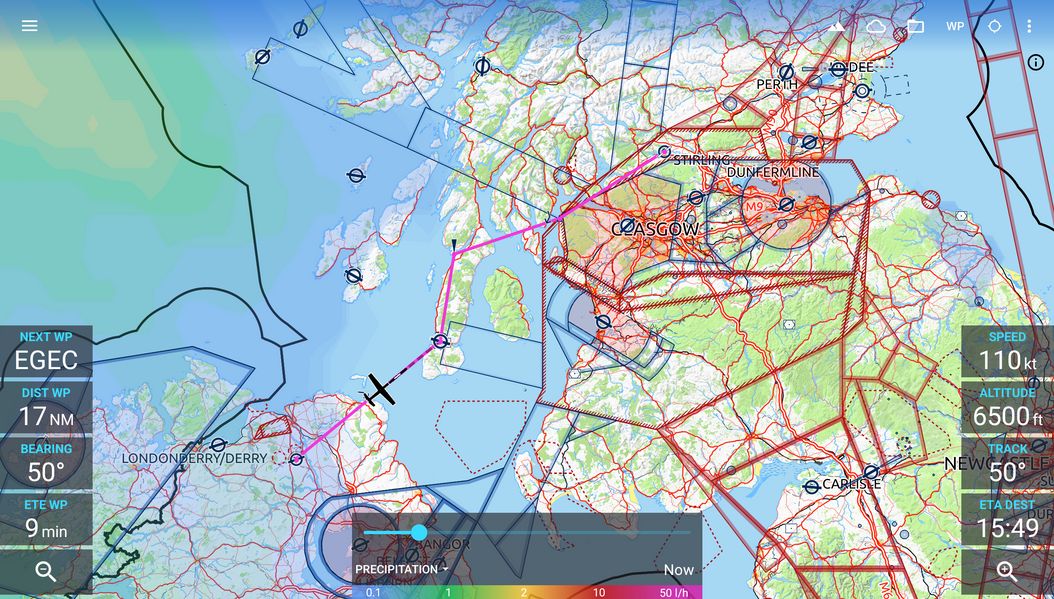 Tablet 10in, weather overlay, Ireland and UK